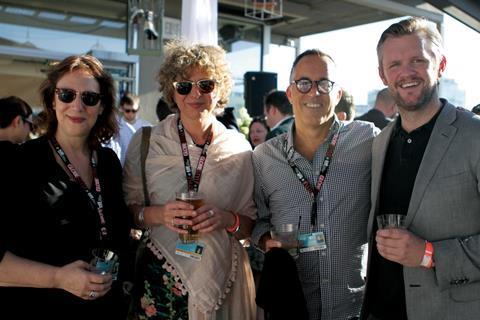 Janet Pierson from SXSW, Lizzie Francke and Ben Roberts from the BFI Film Fund with John Cooper from the Sundance Film Festival